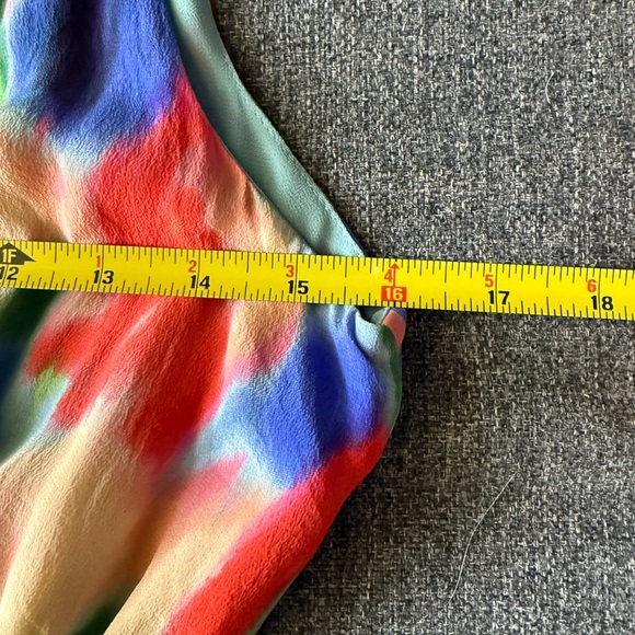 Maeve by Anthropologie Women's Size 2 Aloisia Watercolor Silk Flowy Maxi Dress - Picture 9 of 16